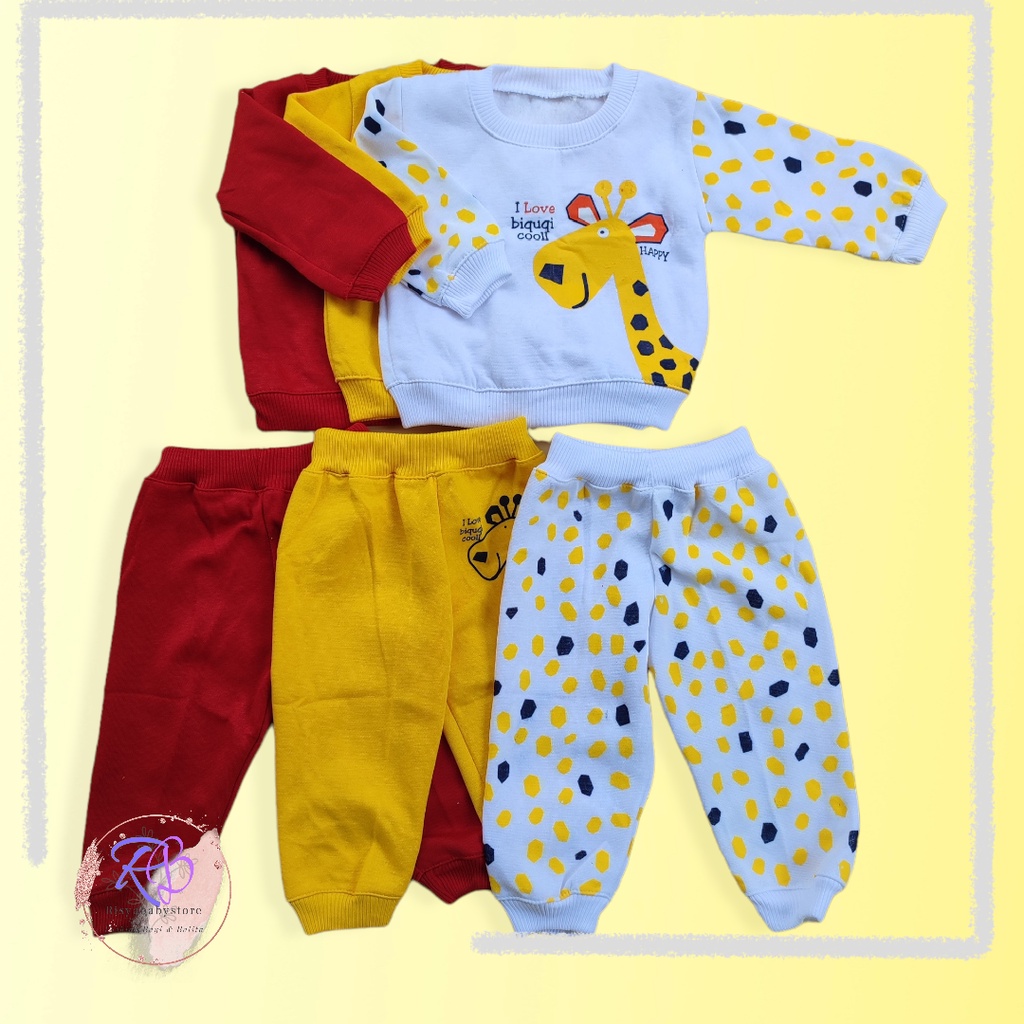 Setelan Jaket Bayi Anak 3 - 18 Bulan, Setelan Sweater Anak GIRAFFE, Sweater Bayi HB Collection