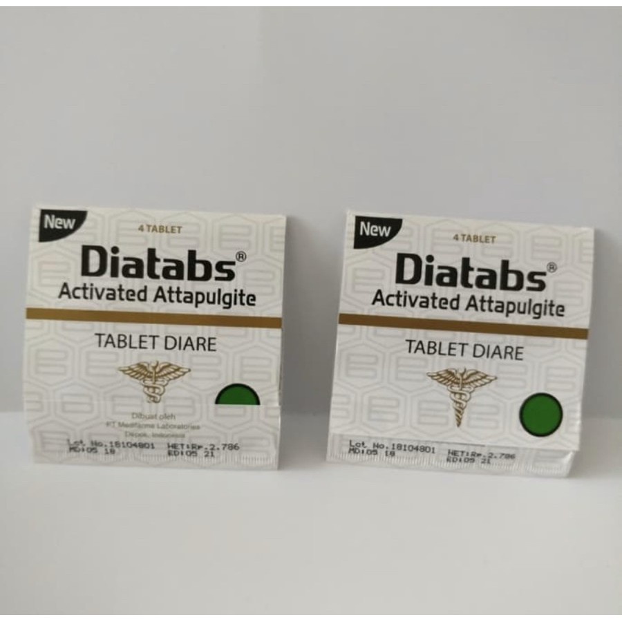 NEW DIATABS Strip 4 Tablet Obat Diare New Diatab