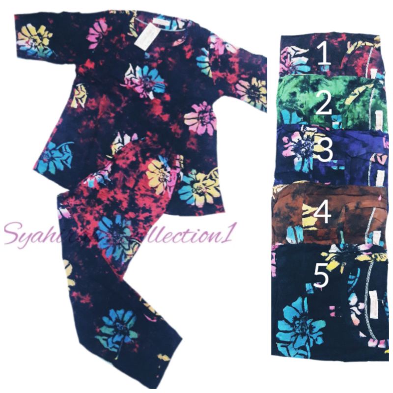 baju tidur batik SUNAN JAYA cp abg lengan 3/4
