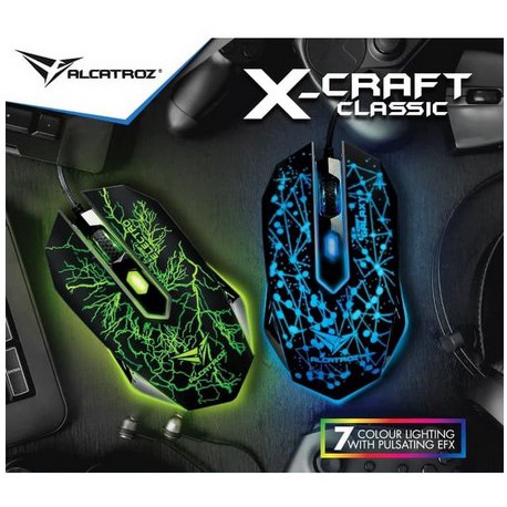 ITSTORE Optical Mouse Kabel Usb Alcatroz X-Craft Classic Electro-Mouse Gaming 2400 CPI DPI Original Garansi Resmi