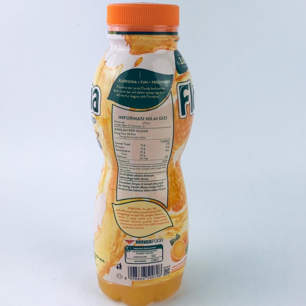 Floridina / Orange / Minuman rasa jeruk / 350ml