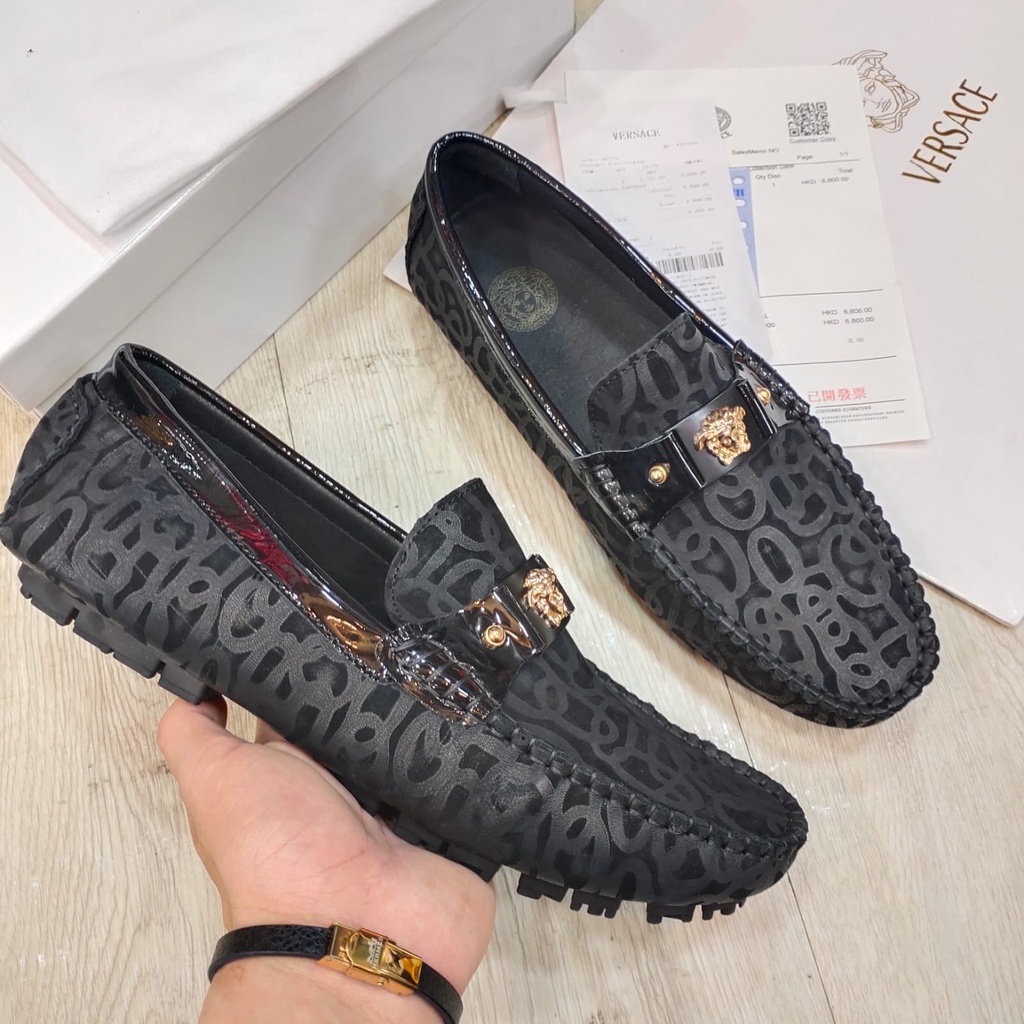 SEPATU SLIP ON  LOUIS VUITTON MONOCROME BLACK