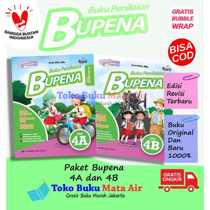 

❤BISA COD❤ BEST SELLER PAKET BUPENA 4A & 4B K13N ERLANGGA