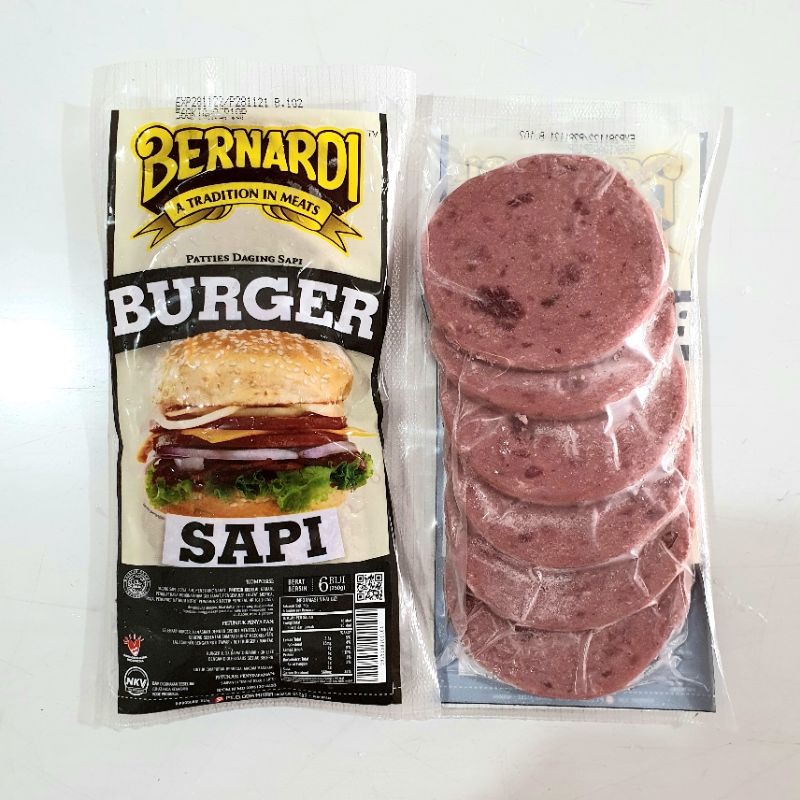 Bernardi Daging Burger Slice Sapi 250g