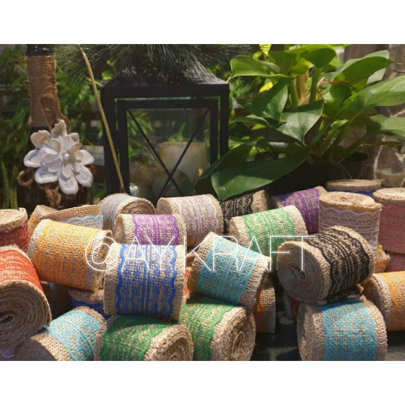 

Pita Goni / Jute / Burlap Renda 2 meter