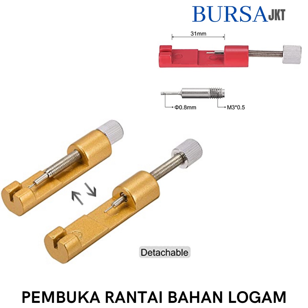PEMOTONG &amp; PEMBUKA RANTAI JAM TANGAN ARLOJI BAHAN LOGAM PIN REMOVER KIT