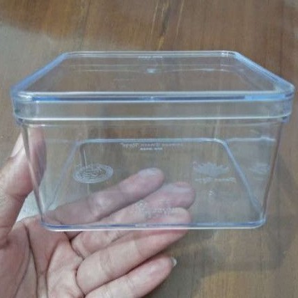 Toples Plastik Bening 10x10x6 SPR 2268 Kotak Wadah Dessert/Kue Kering/Bitter Sweet