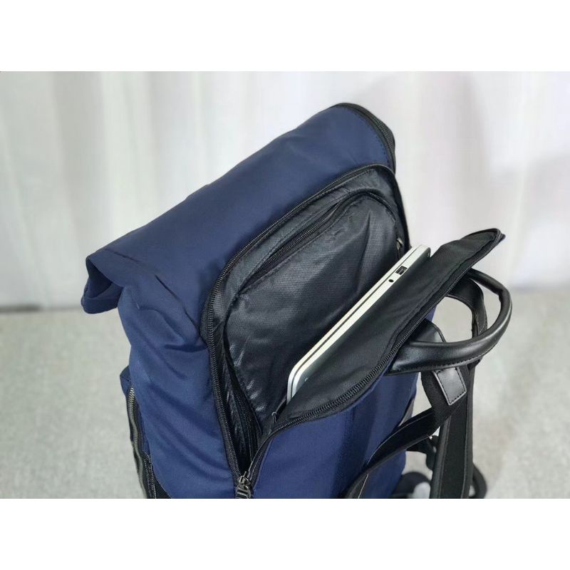 Tas Ransel Tumi Harrison Osborn Roll Top Navy Backpack Mirror Quality