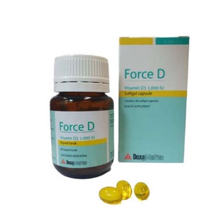 Force D - Vitamin D3 1000 IU 60 Kapsul Lunak - Suplemen Kesehatan Terbaru 5000