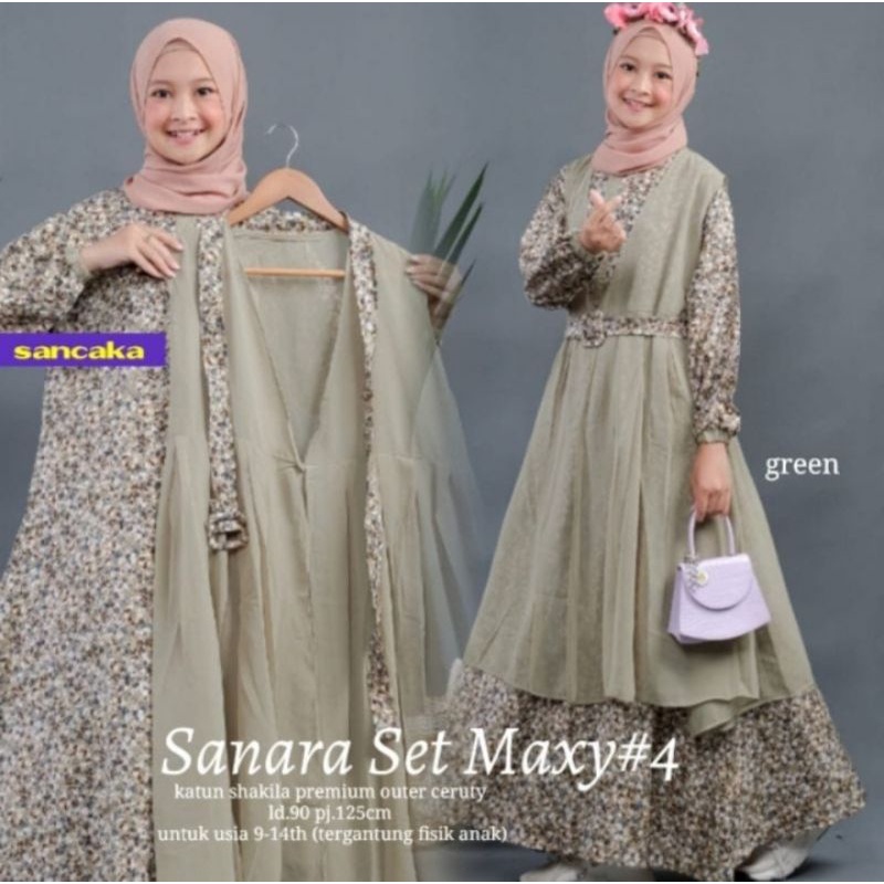 SANARA SET MAXY 4// HAFSA MAXY KIDS / Vhia maxy kids by SL