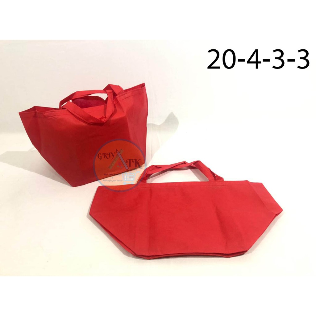 

Tas Spunbond Motif Polos Standing Handle 25 x 25 Murah