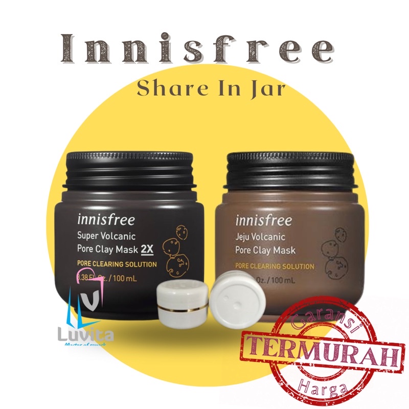 Innisfree Jeju Volcanic Pore Clay Mask share in jar