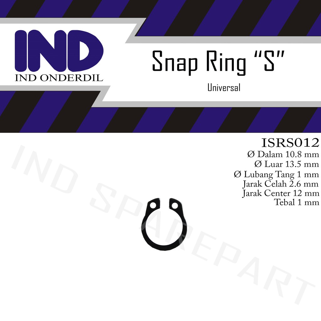 Snap Ring-Eksternal-External Retaining Circlip-Cir-Clip S-12 S 12 S12