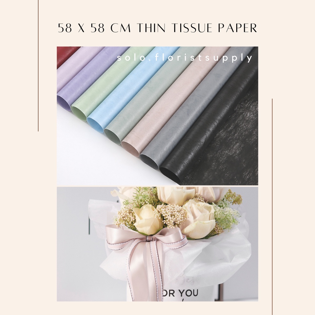 

58X58CM THIN TISSUE PAPER FLOWER WRAPPING PREMIUM NONWOVEN NON WOVEN KERTAS BUKET TEBAL PEMBUNGKUS BUNGA FLOWER WRAPPING CELLOPHANE KERTAS BUKET PEMBUNGKUS BUNGA WRAPPING PAPER CRAFT RUSTIC FLORIST HANDBOUQUET PAPER WATERPROOF FLORALWRAP FLOWER