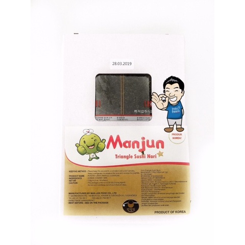 

LAINNYA-KEMASAN-MINUMAN- MANJUN TRIANGLE ONIGIRI SUSHI NORI/ RUMPUT LAUT/ SEAWEED- 100 SHEET