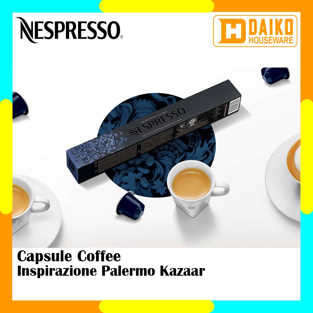 Capsule Nespresso Ispirazione Palermo Kazaar Original Nestle 1 Pack - Coffee Ispirazione Italiana Kopi Kapsul Expired Panjang