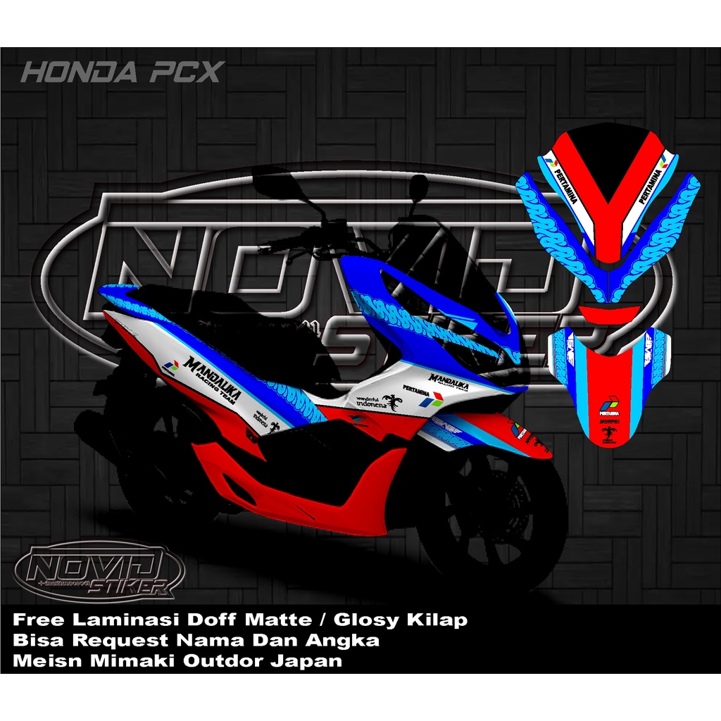 Sticker Decal Honda PCX motif mandalika - NS01