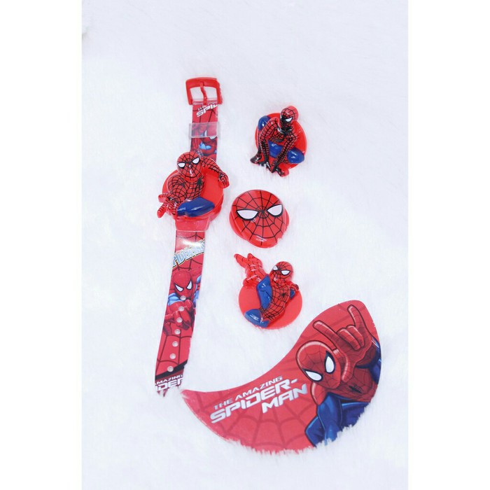 Promo Terbaru! JAM TANGAN ANAK LAKI LAKI SPIDERMAN SPIDERMEN KEPALA SET DIGITAL