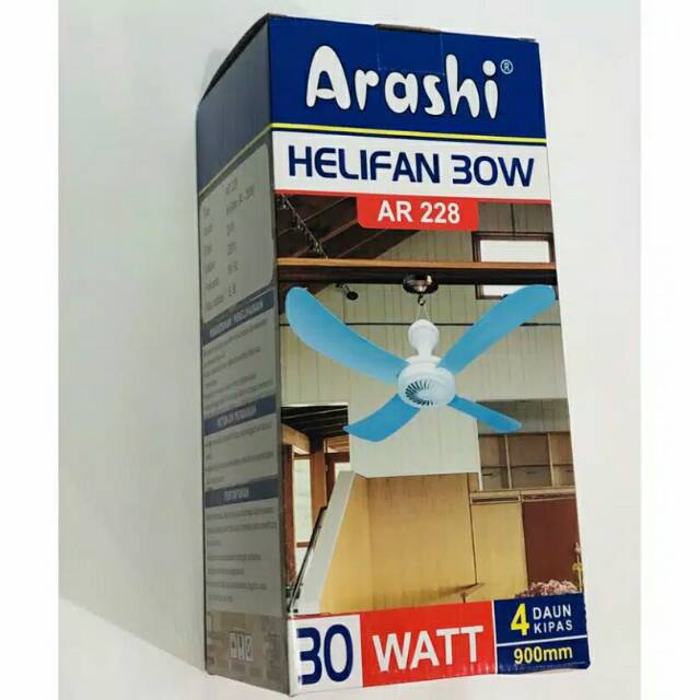 Kipas Gantung Arashi 4 Baling 30 Watt