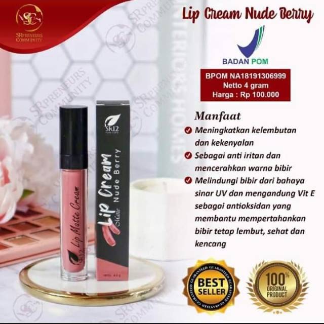 AMPUH LIP CREAM NUDE BERRY LIPSTIK MATTE LIPSTIK TAHAN LAMA LIPSTIK NUDE  BEST SELLER