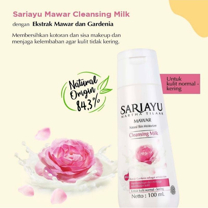 Cleansing Milk Sariayu plus ekstrak gardenia