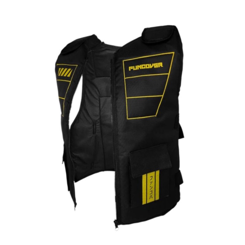 Rompi Pria Motor Anti Angin Pelindung Dada Keren Bikers Vest Double Touring Safety Depan Belakang