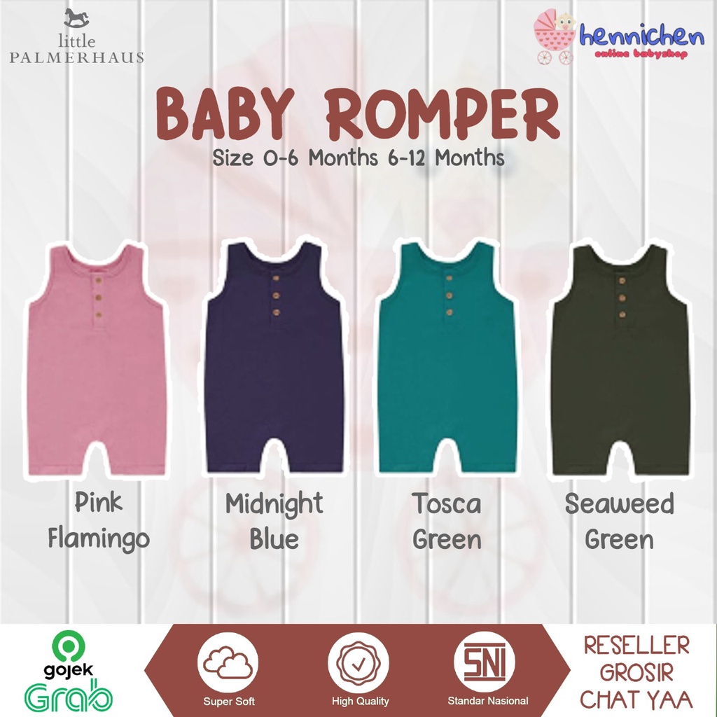 PROMO 7.7 PROMO BAJU LEBARAN LITTLE PALMERHAUS BABY ROMPER JUMPSUIT ROMPER BAYI BAJU BAYI 0-12 BULAN