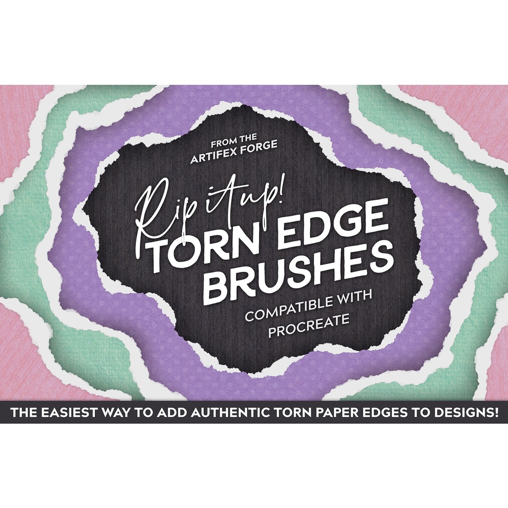 Procreate Brush - Rip It Up! Torn Edge Procreate