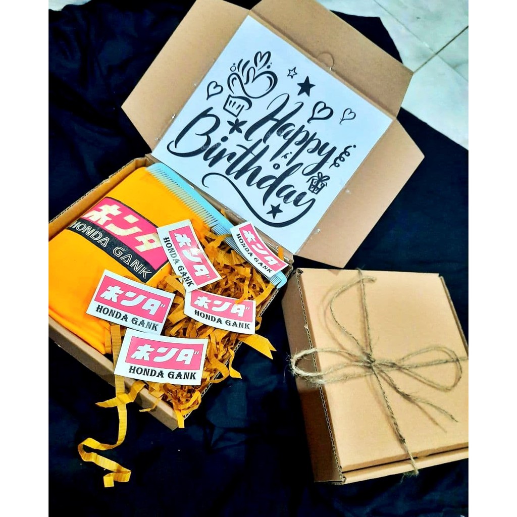 

COD YUK kaos HONDA GANK birthday gift box ulang tahun box gift kado ulang tahun pacar teman sahabat