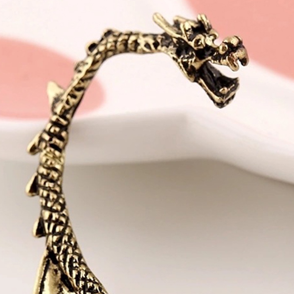 Hu Hu Hu Hu Hu Alat Bantu Pasang Kacamata♡ 1pc Ear Cuff Bentuk Naga Bahan Alloy Gaya Gothic Punk Rock Untuk Pesta