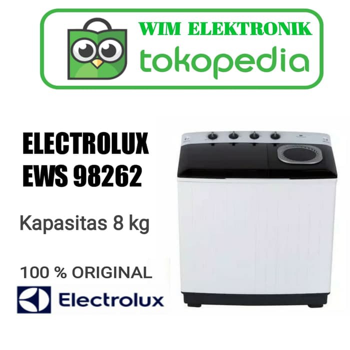 Mesin Cuci 2 Tabung Electrolux 8 Kg Ews 98261 Wa