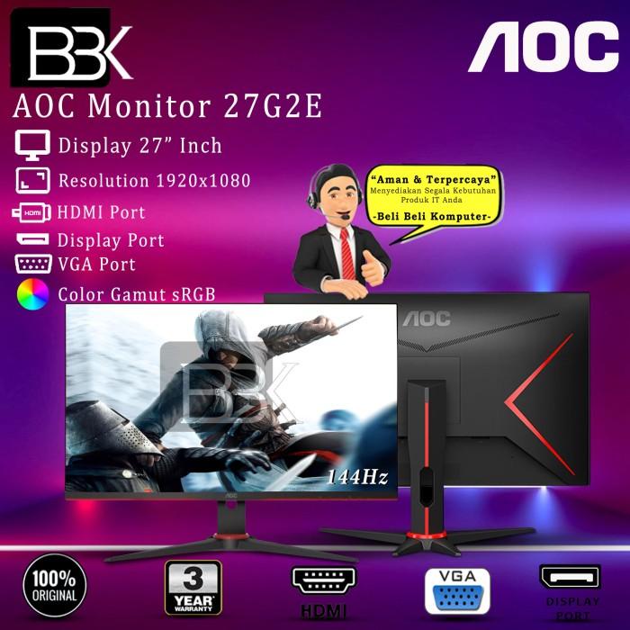 Monitor AOC 27G2E 27" Full HD 144Hz sRGB 118% LED 3Yr