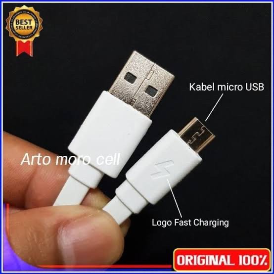 Kabel data fast charging micro usb 30CM white official xiaomi