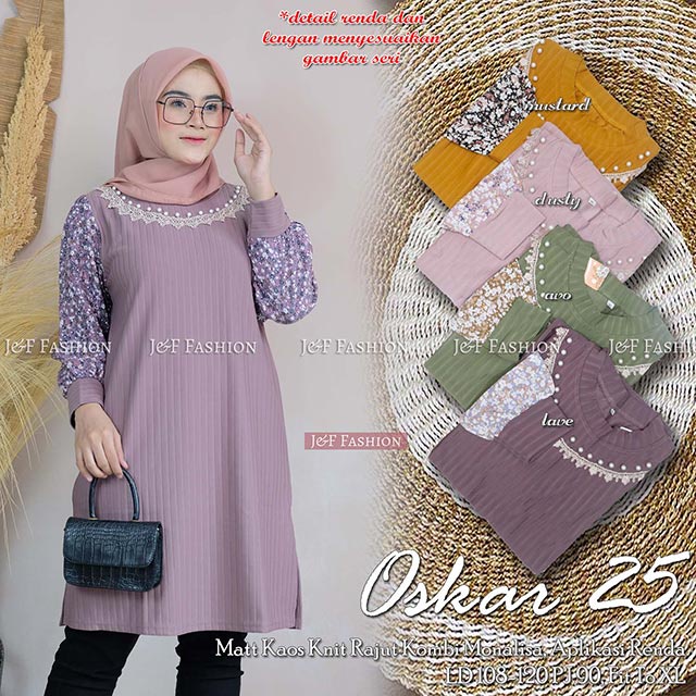 [BEST SELLER] Tunik Kaos Rajut Jumbo Import/Oskar 25/Atasan Wanita Lengan Panjang Ibu Ibu/Atasan Wan