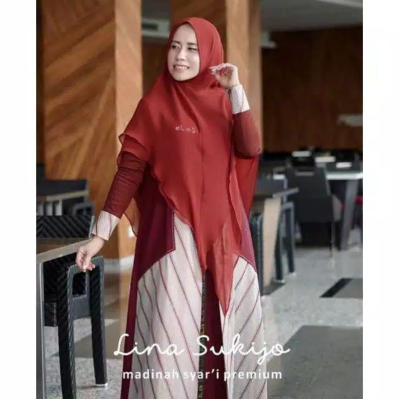 LINA SUKIJO / Grande by eLeS/ set syari premium / set syari brand Lina Sukijo / set syari eLeS