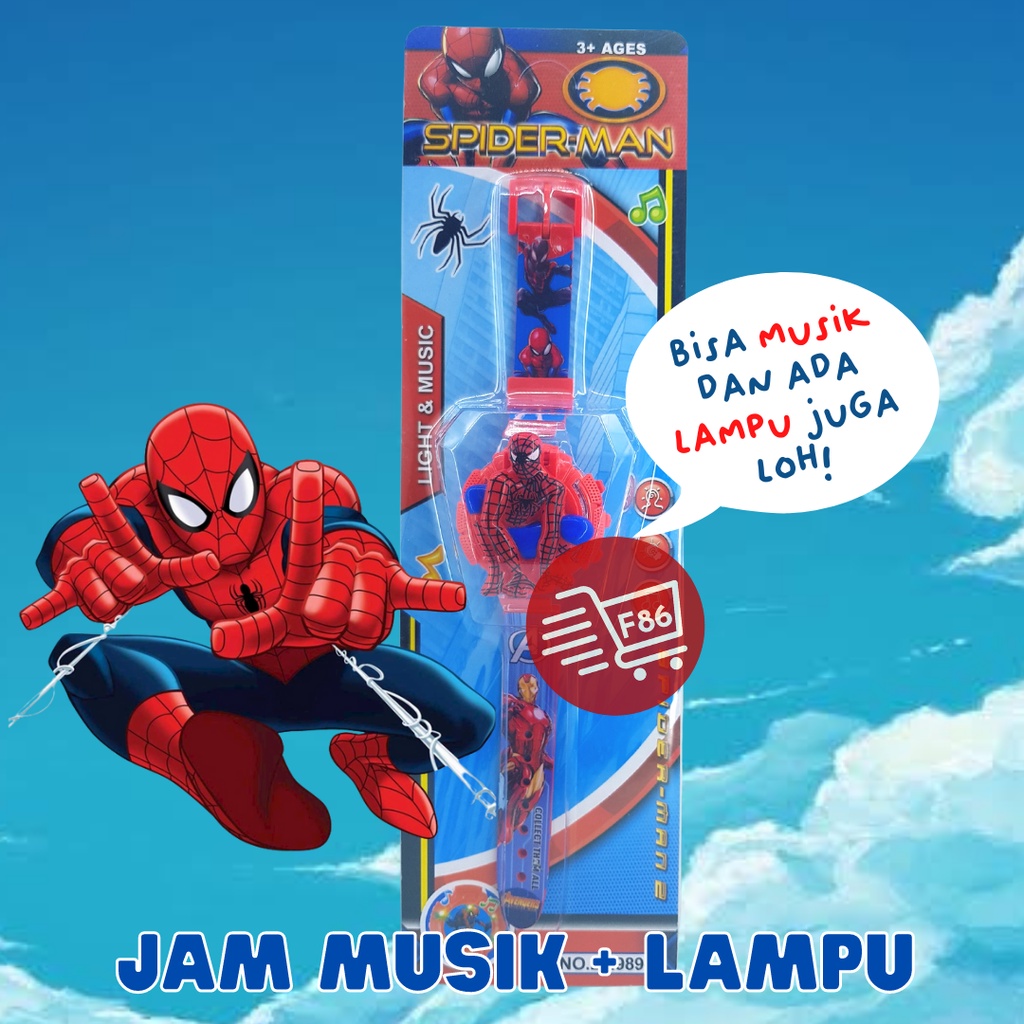 F86 JAM TANGAN ANAK MUSIK LAMPU BANYAK KARAKTER