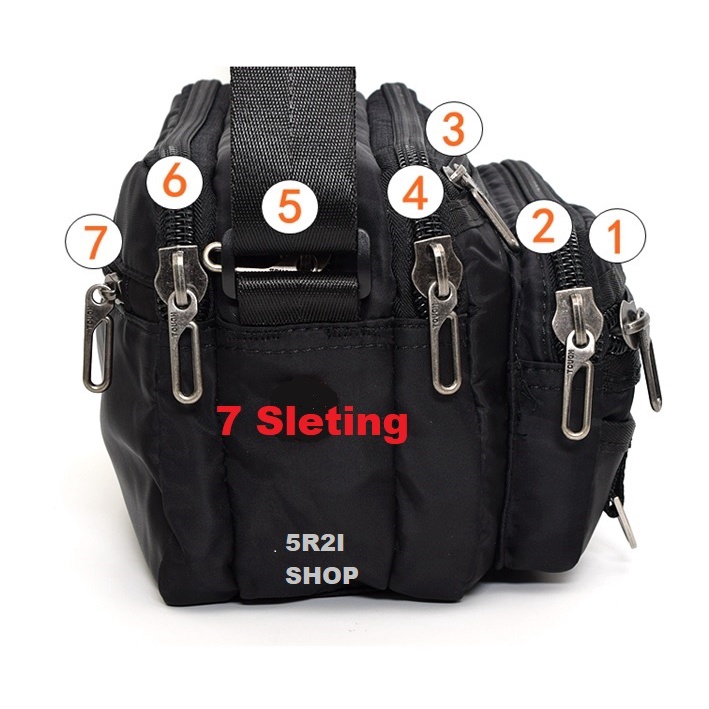 UNISEX TAS TOUGH WARRIOR 5208 TAS SELEMPANG ORIGINAL TOUGH WARRIOR WITH 7 ZIPPER AND ADDITONAL POCKEas pria