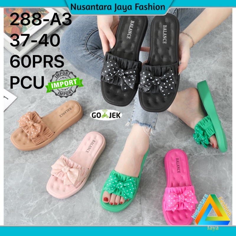 Sandal Jelly Wanita Import Model Pita Balance 288-A2