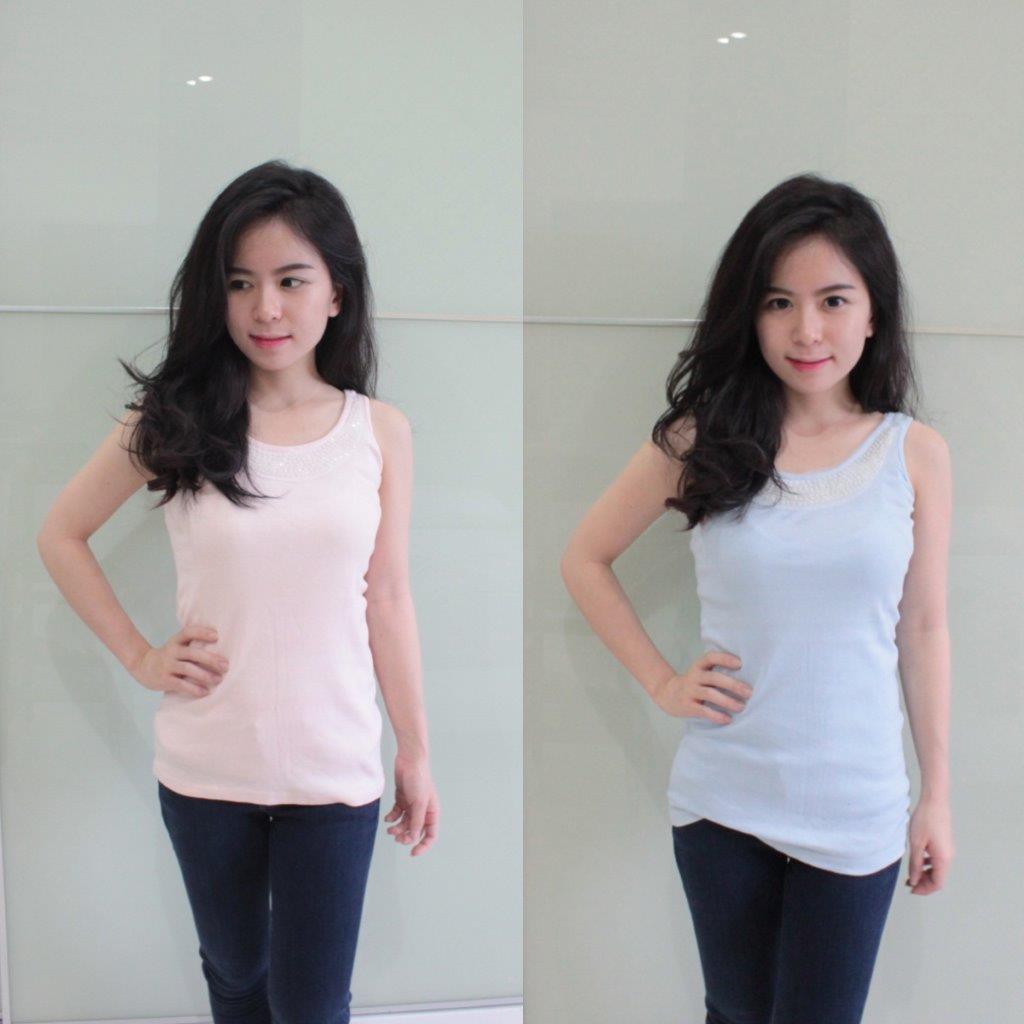 Tanktop mutiara tanktop pink tanktop softblue