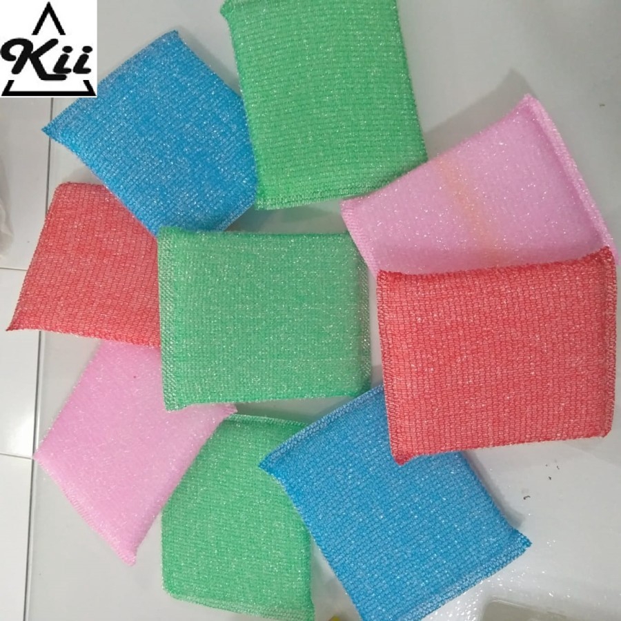 Xiaoxinxing Sabut Spons Warna 4pcs - Sponge Cuci Piring - Sabut Spons