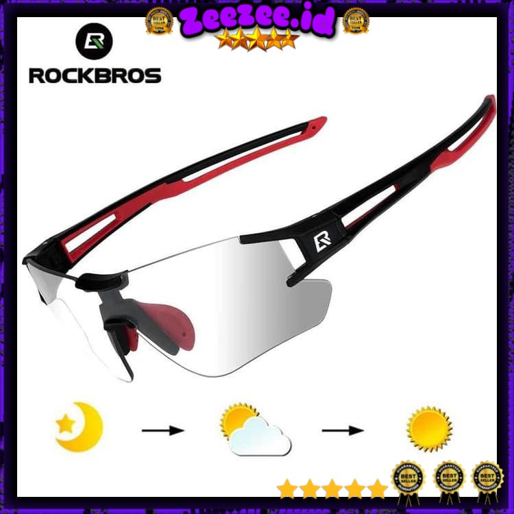 ROCKBROS Kacamata Sepeda Olahraga Lensa Photochromic - 10112 - Black/Red