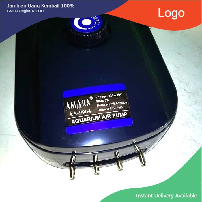 Pompa Udara Aerator Amara AA9904 AA 9904 Aerator Aquarium 4 Lubang ORI