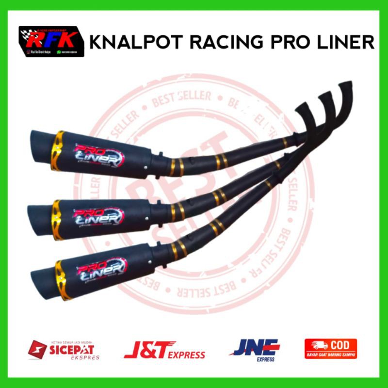 knalpot racing prolinear black Supra x/Supra 125/Jupiter z/Vega ZR/Revo/karisma/Shogun/smash/
