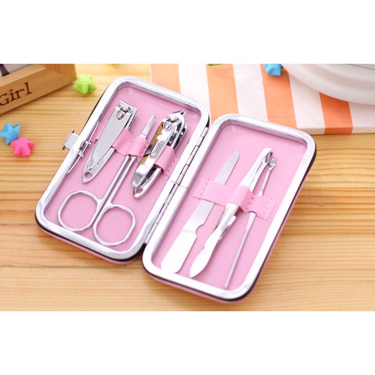 Manicure Set isi 6 Karakter Alat Perawatan Gunting Kuku Nail Cliper