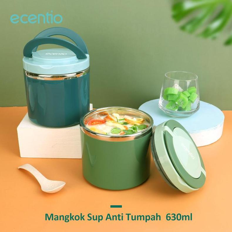 FOODI 630ML TERMOS SUP MINI CANGKIR BEKAL MAKANAN TAHAN PANAS STAINLESS ANTI TUMPAH TEMPAT SOUP CUP 