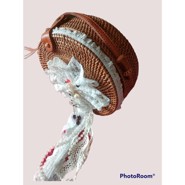 Tas Rotan Shabby Chic /Rattan Bag