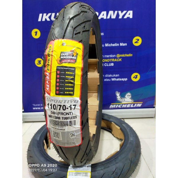 Aspira Premio Sportivo 110/70-17 Free Pentil Tubeless