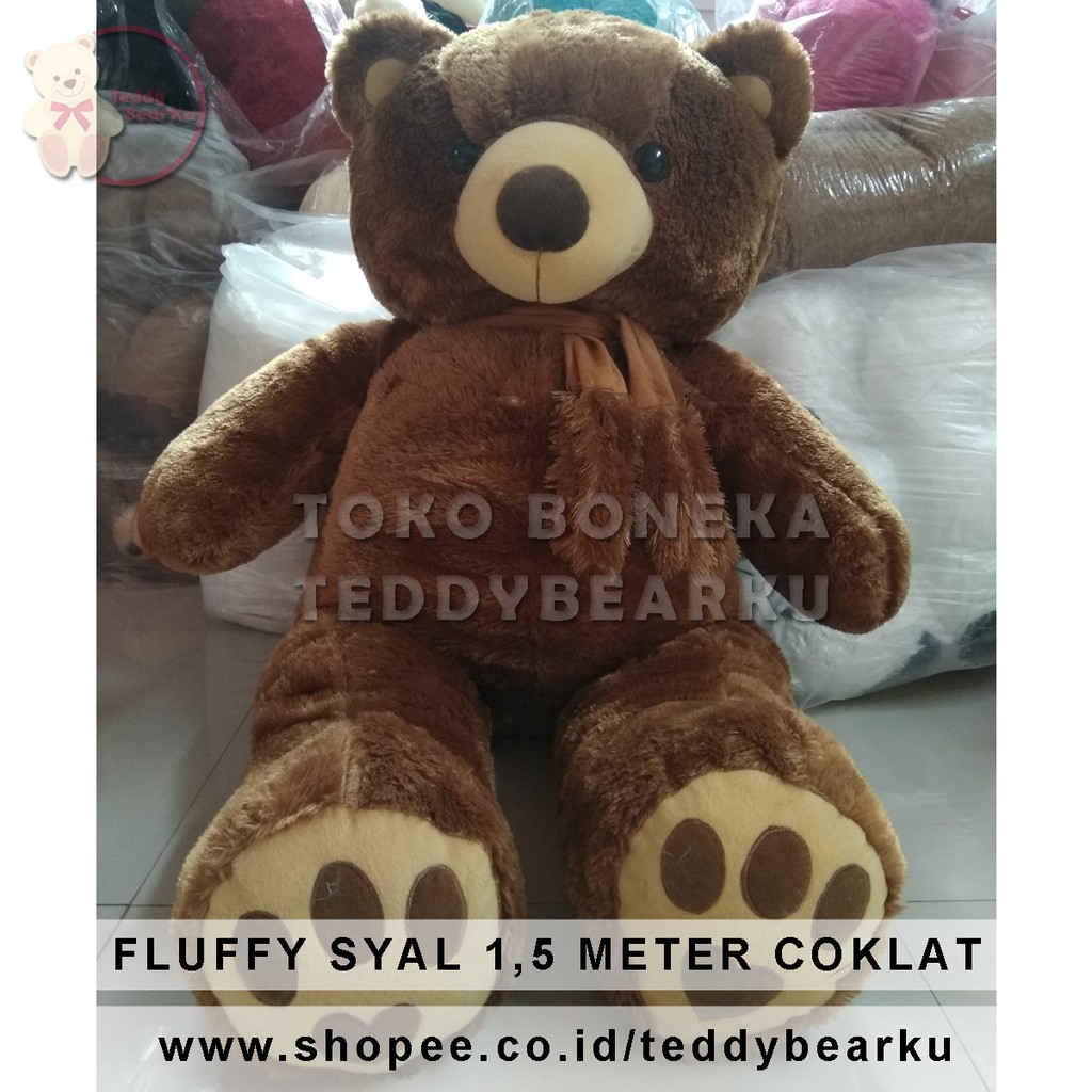 Boneka Teddy Bear FLUFFY SYAL 1,5 Meter