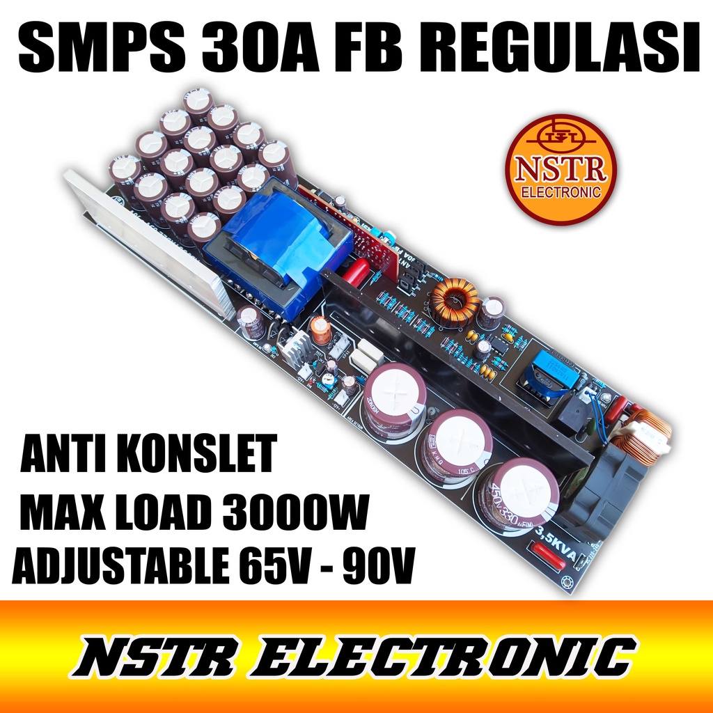 smps 30a fullbridge regulasi out  adjustable 60v - 90v ANTI KOSLET