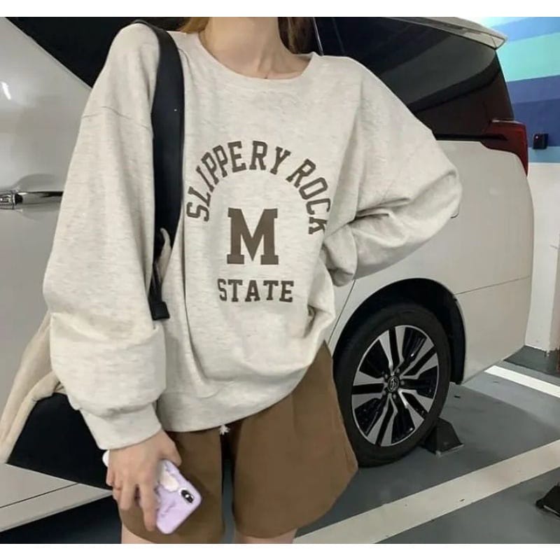 SWEATER WANITA SLIPPERY ROCK /// ATASAN WANITA ALA KOREA TEBAL HALUS PREMIUM KEKINIAN TERBARU''